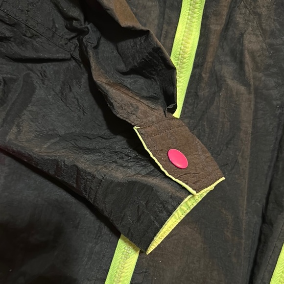 Vintage East West Colorful Ski Windbreaker Black Jacket with Neon Accents - Picture 10 of 15